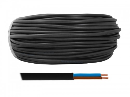 OMY 2x1.5 300|300V apaļš melns kabelis, 100 m. image 1