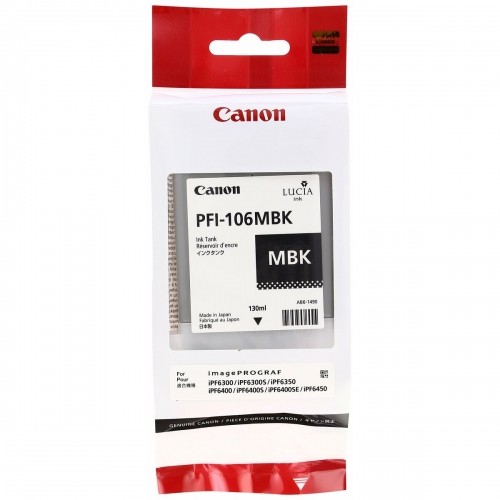 Картридж с оригинальными чернилами Canon PFI-106 MBK Чёрный image 1