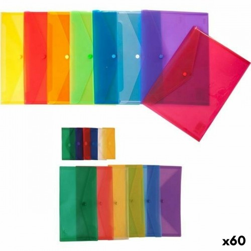 Document Folder Grafoplas Transparent A4 polypropylene 33,4 x 23,5 cm Clasp (60 Units) image 1