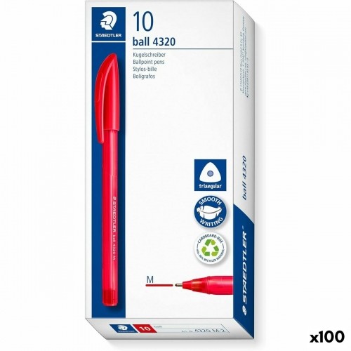 Набор ручек Staedtler Ball 4320 Красный 1 mm (100 штук) image 1