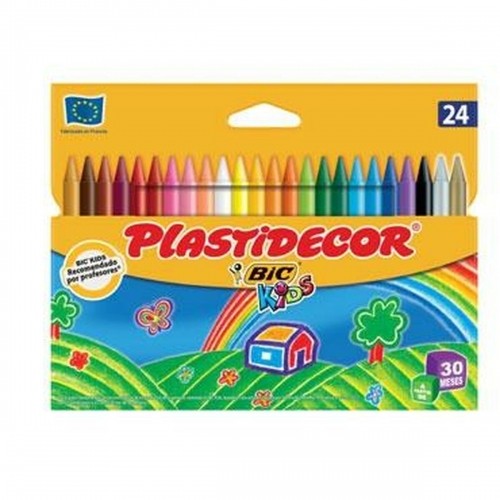 Coloured crayons Plastidecor 9203013 24 Pieces Multicolour image 1