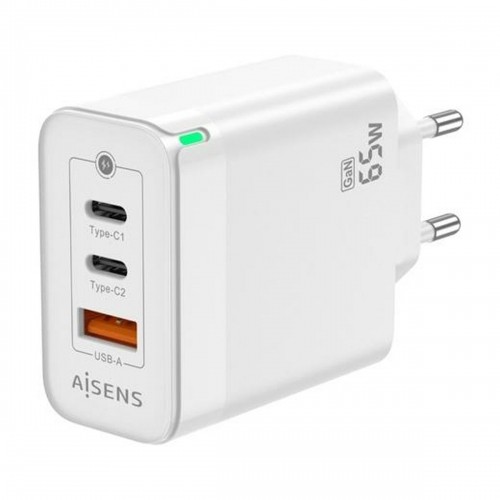Wall Charger Aisens ASCH-65W3P007-W 65 W (1 Unit) image 1