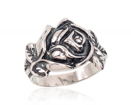 Серебряное кольцо #2101398(POx-Bk), Серебро 925°, оксид (покрытие), Размер: 17.5, 4.4 гр. image 1