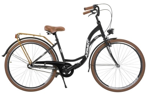 Velosipēds AZIMUT Vintage 28" 3-speed 2023 black-cream matt image 1