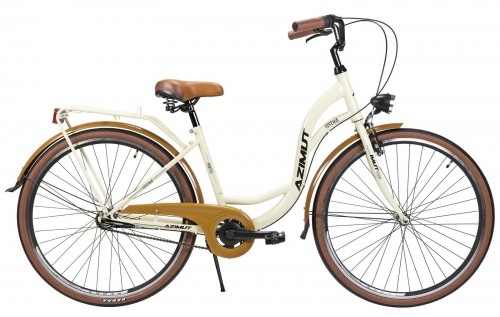 Velosipēds AZIMUT Vintage 28" 3-speed 2023 cream-brown shiny image 1