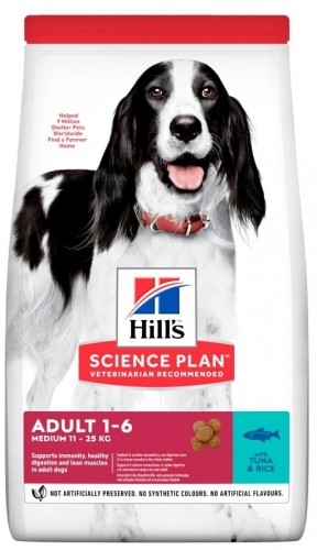 HILL'S Science Plan Adult Medium Tuna with rice - dry dog food - 12 kg image 1