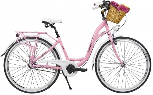 Velosipēds AZIMUT Sarema ALU 28" 3-speed 2023 pink shiny image 1