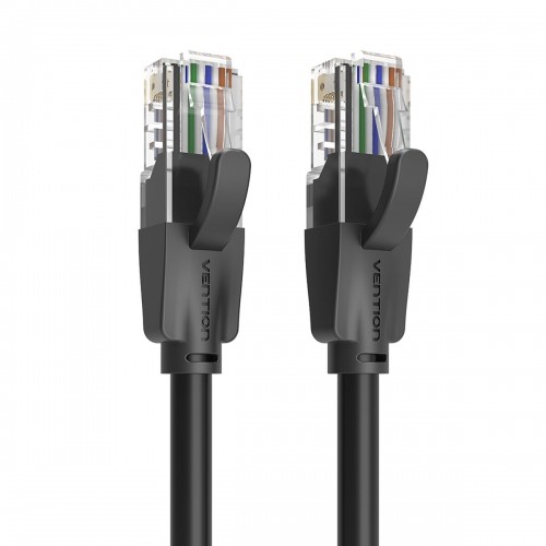 UTP Category 6 Rigid Network Cable Vention IBEBS Black 25 m image 1