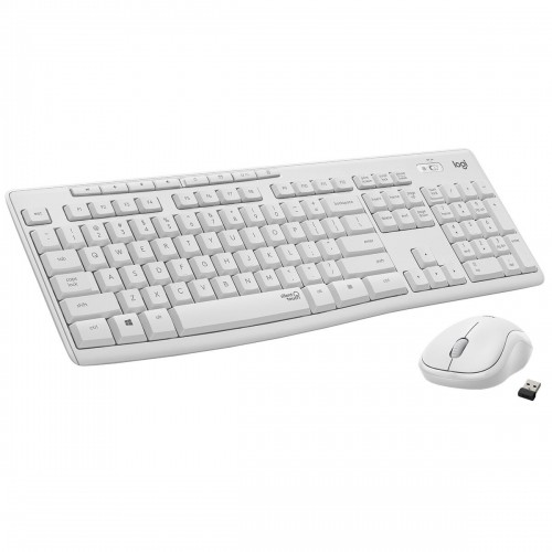 Клавиатура и мышь Logitech MK295 Silent Wireless Combo Белый Qwerty US image 1