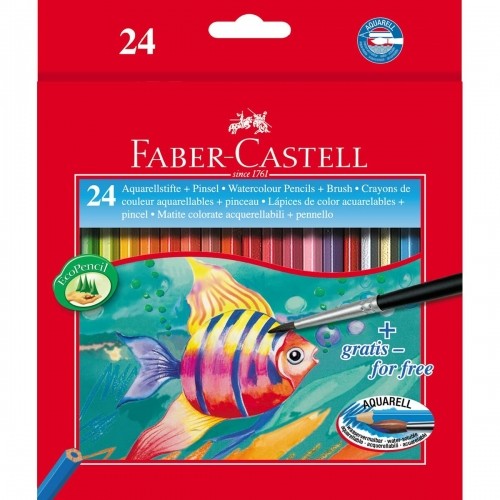 Watercolour Pencils Faber-Castell 114425 Multicolour 24 Pieces image 1