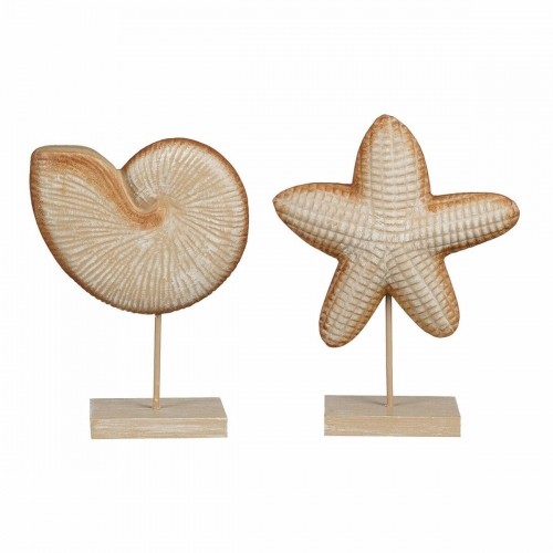 Decorative Figure Mica Decorations Light brown Shell Starfish 24 x 17 x 17 cm image 1