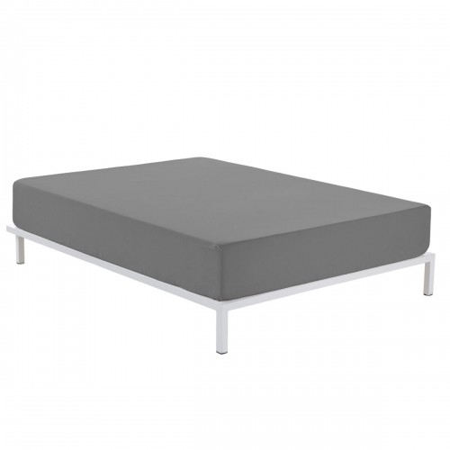 Fitted bottom sheet Alexandra House Living Titanium 160 x 190/200 cm 160 x 200 x 30 cm image 1