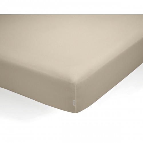 Fitted bottom sheet Alexandra House Living QUTUN Taupe 200 x 200 cm 200 x 1 x 200 cm image 1