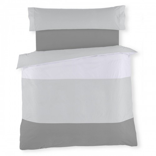 Duvet cover set Alexandra House Living White Grey Double 2 Pieces image 1