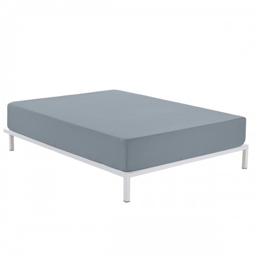 Fitted bottom sheet Alexandra House Living Steel Grey 160 x 200 cm image 1