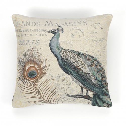 Cushion cover Alexandra House Living Peacock Multicolour 42 x 42 cm image 1