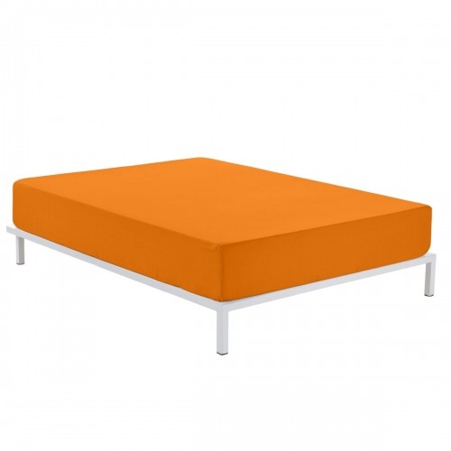 Fitted bottom sheet Alexandra House Living Orange 200 x 200 cm image 1