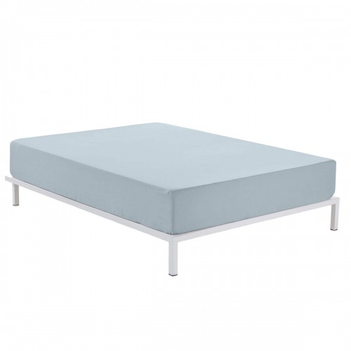 Fitted bottom sheet Alexandra House Living Blue Celeste 190/200 x 200 cm image 1