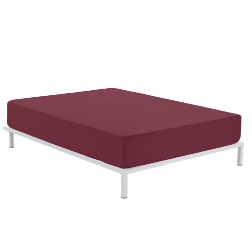 Fitted bottom sheet Alexandra House Living Maroon 105 x 200 cm image 1
