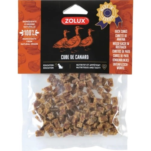 ZOLUX Duck Cubes - Dog treat - 100g image 1