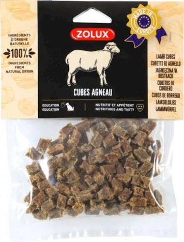 ZOLUX Lamb Cubes - Dog treat - 100g image 1