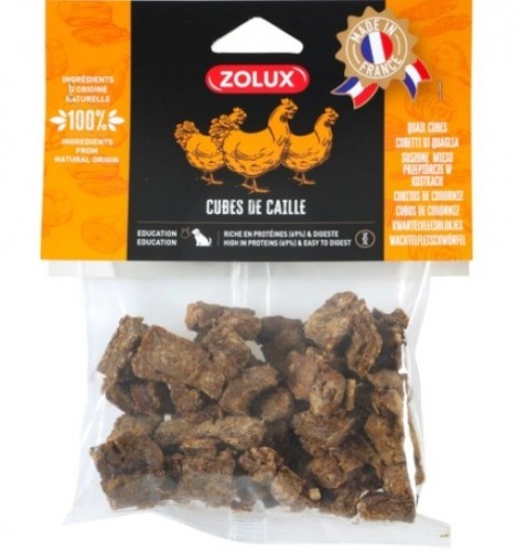 ZOLUX Quail cubes - dog treat - 150g image 1