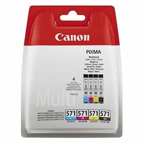 Картридж с оригинальными чернилами Canon CLI-571 Multipack Серый (4 штук) image 1