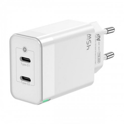 Wall Charger Aisens ASCH-45W2P005-W White 45 W (1 Unit) image 1