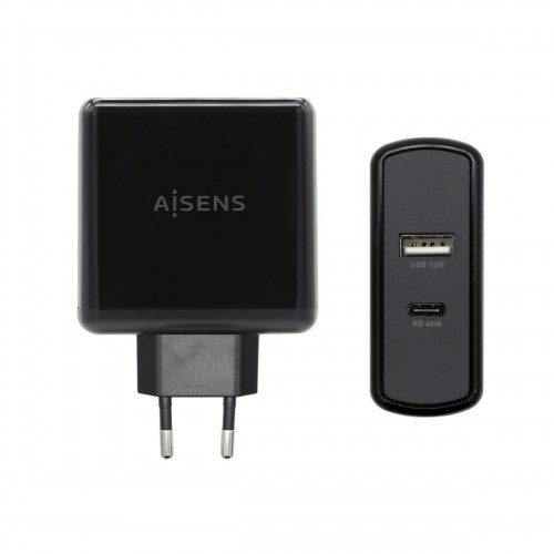 USB Lādētājs Sienas Aisens ASCH-2PD45A-BK 57 W Melns USB-C image 1