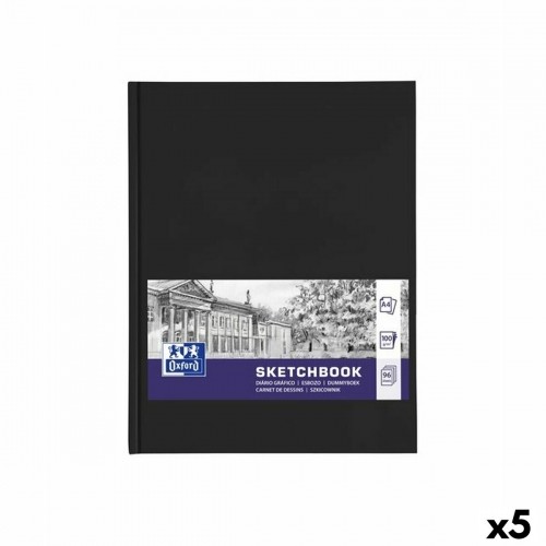 Блокнот Oxford Чёрный A4 96 Листья (5 штук) image 1