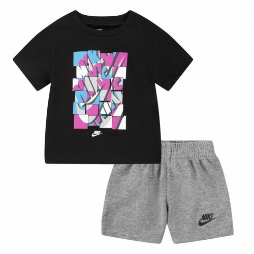 Children's Sports Outfit Nike Nsw Add Ft Black Grey 2 Pieces image 1