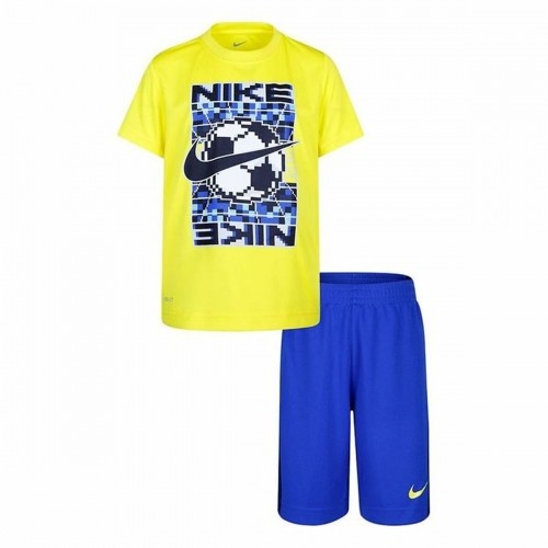 Спортивный костюм для девочек Nike Жёлтый Синий 2 Предметы image 1