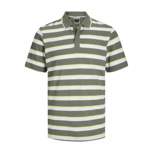 Men’s Short Sleeve Polo Shirt Jack & Jones JCOHASS AOP 12254958 Green image 1