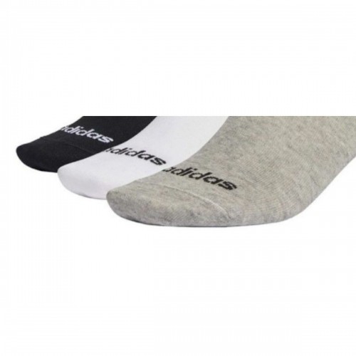 Sports Socks Adidas T LIN LOW 3P IC1300  Grey image 1
