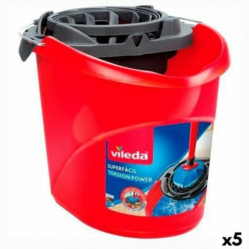 Cleaning bucket Vileda Red 10 L (5 Units) image 1