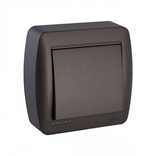 Multi-way Single Toggle Switch Solera Mural 7,4 x 7,2 x 2,8 cm 250 V 10 A Graphite image 1