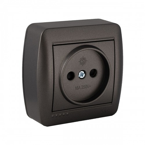 Plug socket Solera Mural Graphite 16 A 250 V image 1