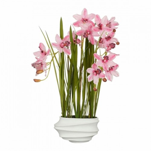 Dekoratīvs Augs Mica Decorations Cymbidium Poliesters Orhideja 81 x 49 x 40 cm Mākslīgs image 1