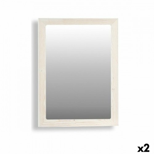 Wall mirror Canada White 60 x 80 x 2 cm (2 Units) image 1
