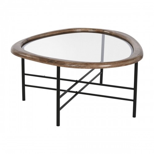Кофейный столик Home ESPRIT Коричневый Чёрный Натуральный Стеклянный древесина ели 76 x 81 x 38 cm image 1