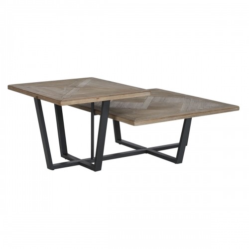 Кофейный столик Home ESPRIT Чёрный Натуральный Металл древесина ели 118 x 78 x 45 cm image 1