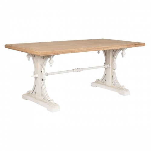Dining Table Home ESPRIT White Natural Fir MDF Wood 180 x 90 x 76 cm image 1