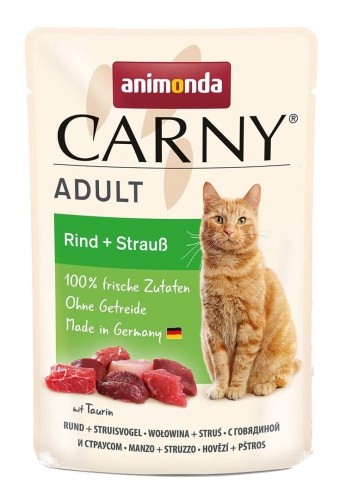 ANIMONDA Carny Adult Beef and ostrich - wet cat food - 85g image 1