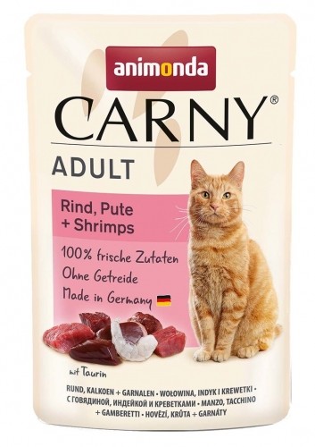 ANIMONDA Carny Adult Beef, turkey and shrimps - wet cat food - 85g image 1