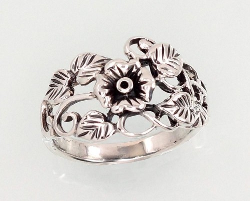 Серебряное кольцо #2101377(POx-Bk), Серебро 925°, оксид (покрытие), Размер: 17, 3.6 гр. image 1