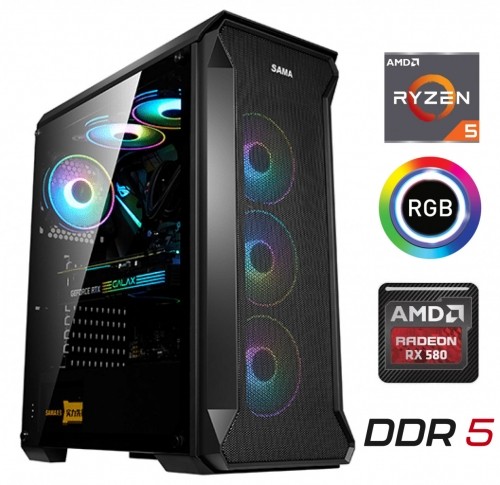 Mdata Gaming Ryzen 5 5500 32GB 512GB SSD 1TB HDD RTX 4060 8GB NoOs image 1