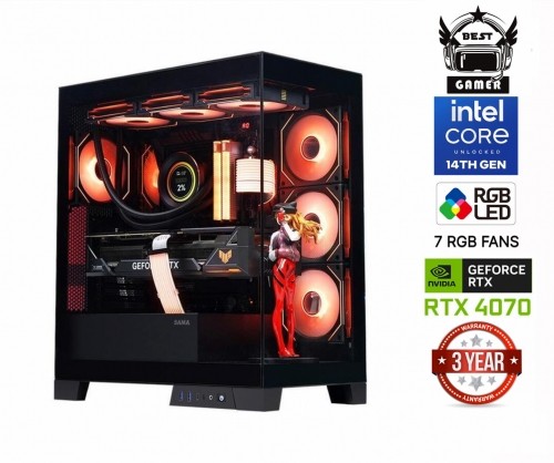 Mdata Gaming Core i9-14900F 64GB 1TB SSD RTX 4070 12GB NoOS image 1