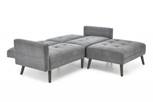 Halmar CORNELIUS folding sofa with ottoman, color: grey image 1