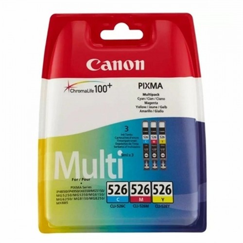 Oriģinālais Tintes Kārtridžs Canon CLI-526 C/M/Y Ciāns/Fuksīns/Dzeltens 9 ml x 3 image 1