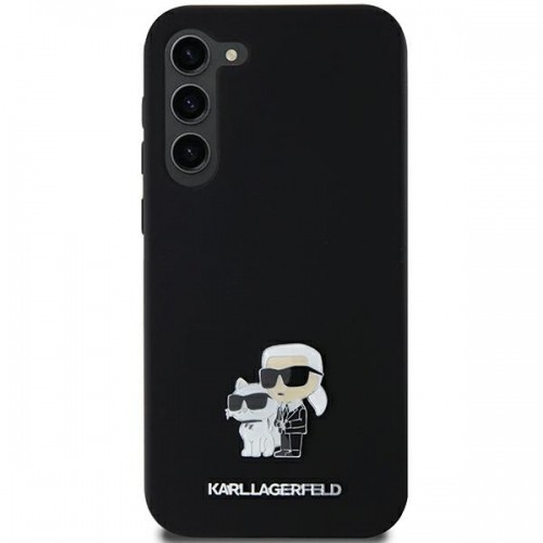 Karl Lagerfeld KLHCSA55SMHKCNPK A55 A556 hardcase czarny|black Silicone Karl&Choupette Metal Pin image 1